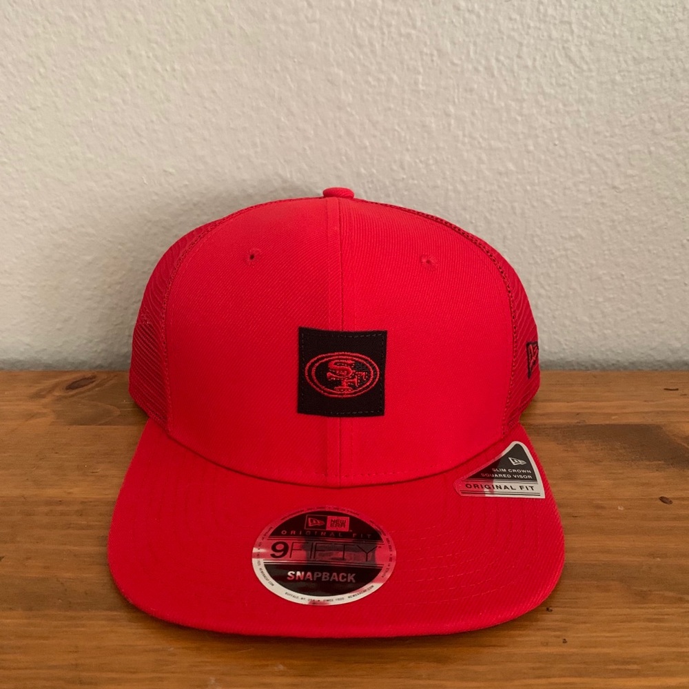 Red 49ers trucker hat